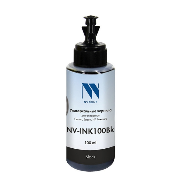 NV Print NVP-INK100Bk Чернила универсальные на водной основе NV-INK100Bk для аппаратов Epson (100 ml) Black