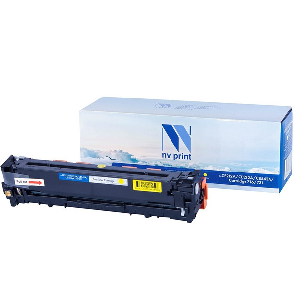 NV Print NVP-CF212A/CE322A/CB542A Картридж совместимый NV-CF212A / CE322A / CB542A / NV-716 / 731 Yellow универсальные для HP / Canon LaserJet Pro 200 color MFP M276n /  MFP M276nw /  200 M251n /  M251nw /  CM1415fn /  CM1415fnw /  CP1525n /  CP1525nw /  