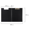 Папка-планшет BRAUBERG "Стандарт", А4 (310х230 мм), с прижимом и крышкой, пластик, черная, 0,9 мм, 221646