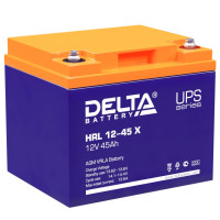 Energon Delta HRL 12-45 X Аккумуляторная батарея DELTA HRL 12-45 X (12В / 45Ач, Тип: AGM, Клемма: Болт М6, ДхШхВ: 198х166х170мм (Полная высота: 170мм), срок службы: 12 лет, Гарантия: 2г, вес: 14,8кг)