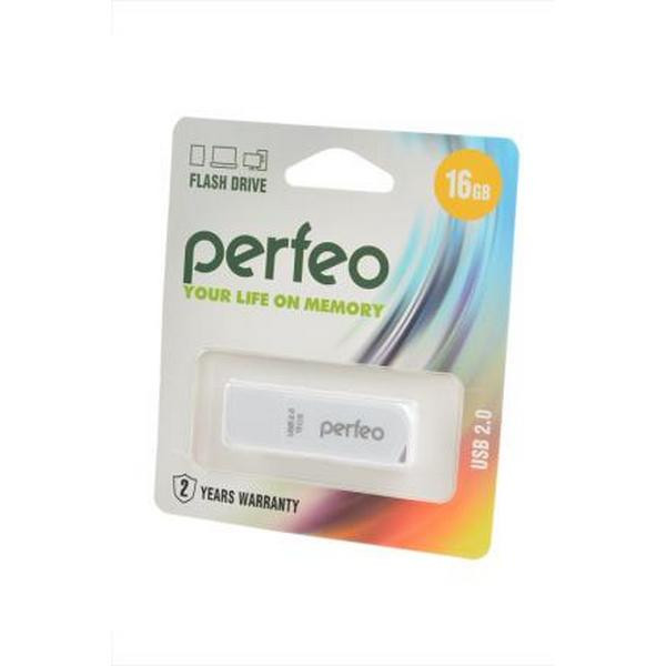 Носитель информации PERFEO PF-C10W016 USB 16GB белый BL1