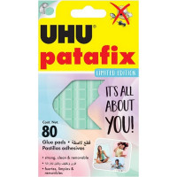 Клеящие подушечки UHU Patafix для временного крепления, многоразовые, пастельные мятные, 80 шт. (UHU 34450)