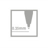 Ручка шариковая STABILO excel 828 NXF, XF / 0,35, пишущий узел-игла, черная (STABILO 828/46NXF, 828NXF1046)