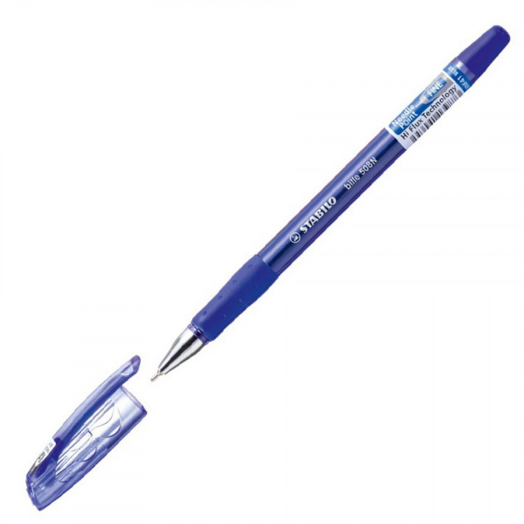 Ручка шариковая Stabilo Bille Needle, пишущий узел-игла, толщина линии 0,38 мм., цвет чернил: Синий (STABILO 508/41 NF)