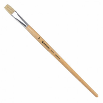Кисть BRAUBERG, щетина, плоская, № 10, 200203 