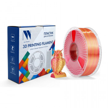NV Print NVP-3D-SILK-PLA-P-RED-GOLD Филамент Silk PLA+  Red / Gold  для 3D печати диаметр 1.75мм  длина 330 метров  масса 1 кг NVP-3D-SILK-PLA-P-RED-GOLD, Совместимость: , ресурс: 0 стр.