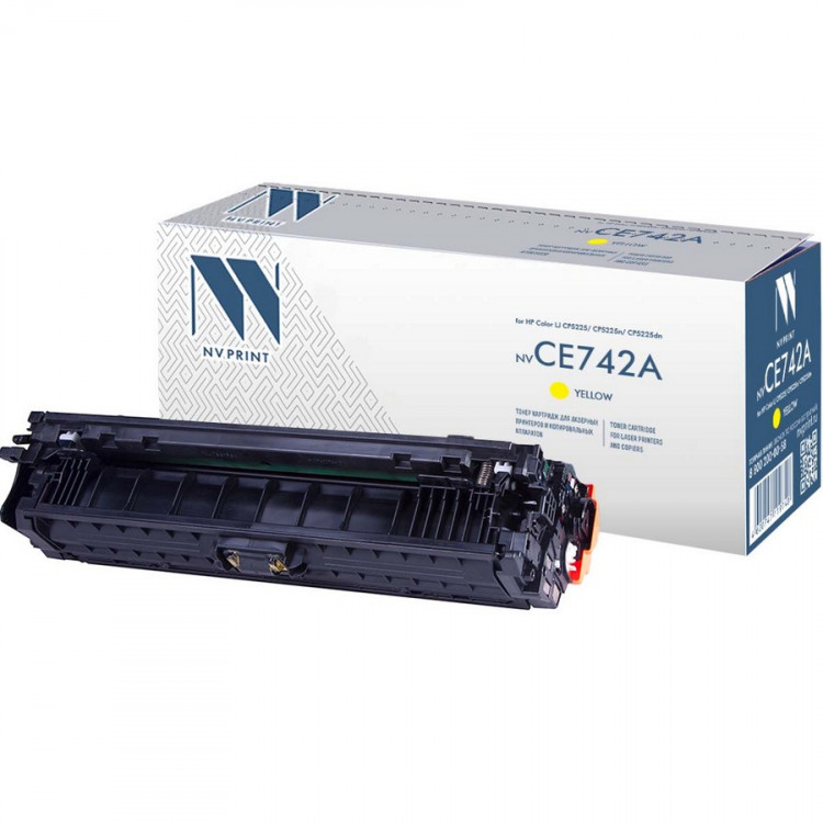 NV Print NVP-CE742AY Картридж совместимый NV-CE742A Yellow для HP Color LaserJet CP5225 /  CP5225n /  CP5225dn (7300k)