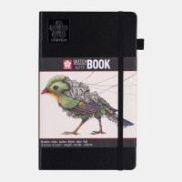Скетчбук Sakura Sketch Note для зарисовок 13 х 21 см., 80 л., твердая обложка, черный (Sakura 94140003)