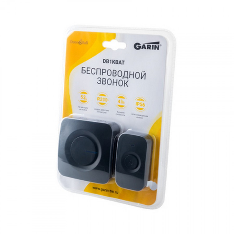 Звонок беспроводной GARIN DoorBell DB1KBAT черный BL1