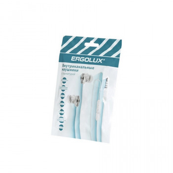 Наушники ERGOLUX ELX-WHP02P-С01 с микрофоном белые BL1 Тип: гарнитураЦена: за 1 шт.