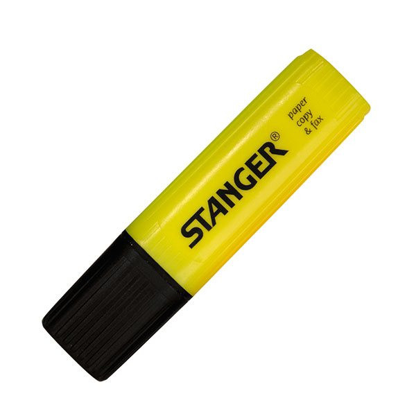 Текстовыделитель Stanger желтый, 1-5мм, скошенный (Stanger TEXT Yellow)
