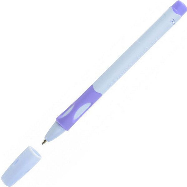Ручка шариковая Stabilo LeftRight для правшей, F, лавандовый корпус, цвет чернил: Синий  (STABILO 6328/6-10-41)