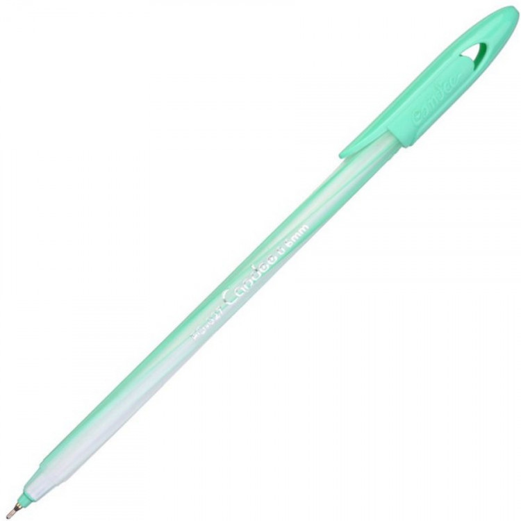 Ручка шариковая Flexoffice Candee 0,6 мм., цвет корпуса ассорти (синий, голубой, розовый, зеленый), Синяя, Комплект 2 шт. в блистере (FLEXOFFICE FO-027/41-2B)