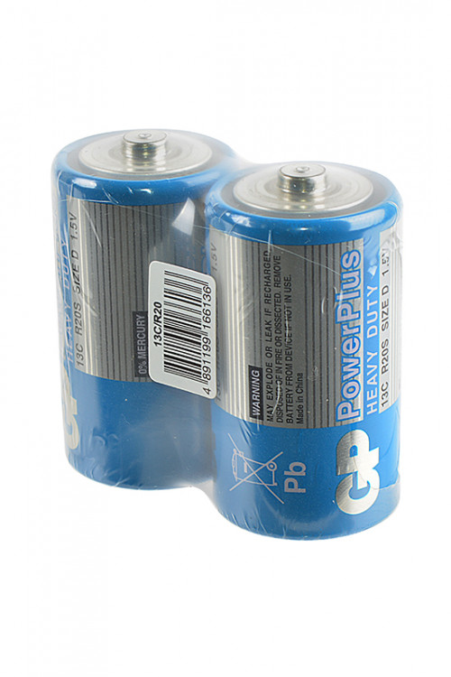Батарейка GP PowerPlus HEAVY DUTY 13C/R20 SR2 (Комплект 2 шт.)