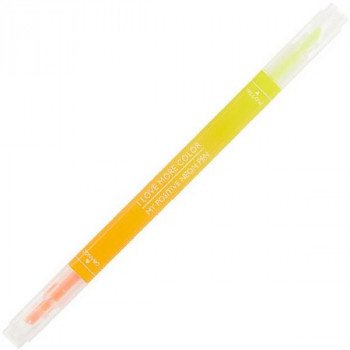 Текстовыделитель Neon Pen I Love More Color, двухсторонний, желто-оранжевый (247536) Текстовыделитель двухсторонний, желто-оранжевый