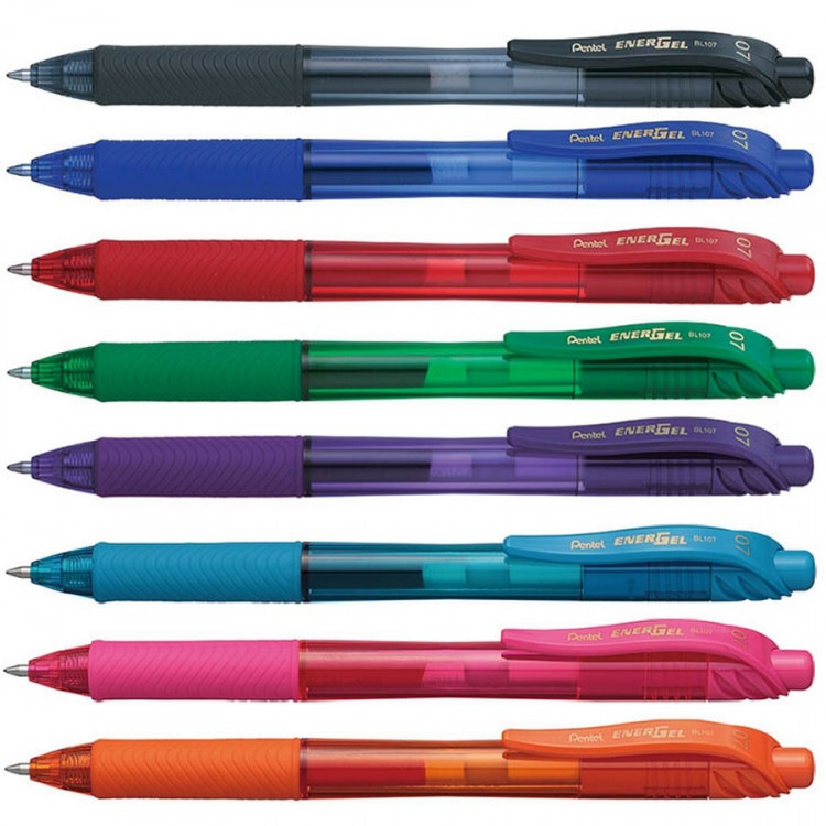 Ручка гелевая автоматическая Pentel ENERGEL-X, 0,7 мм, цвет чернил синий (PENTEL BL107-C)