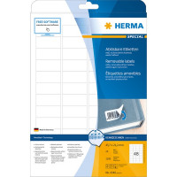 HERMA 4346 (круглые углы) Этикетки самоклеющиеся Бумажные А4, 45.7 x 21.2, цвет: Белый, клей: не перманентный (removable - обладает свойствами стикера), для печати на: струйных и лазерных аппаратах, в пачке: 25 листов/1200 этикеток