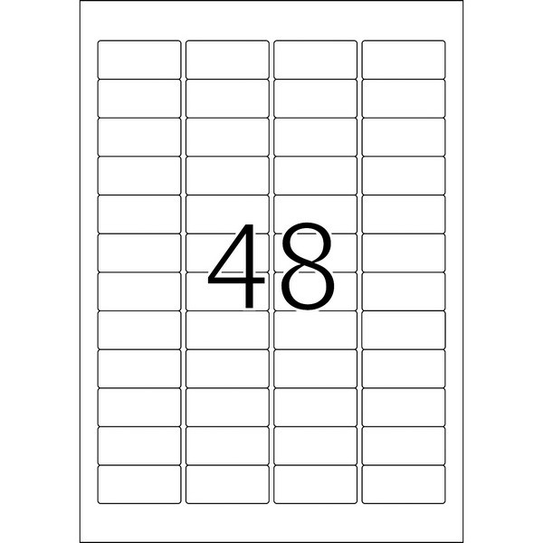 HERMA 4346 (круглые углы) Этикетки самоклеющиеся Бумажные А4, 45.7 x 21.2, цвет: Белый, клей: не перманентный (removable - обладает свойствами стикера), для печати на: струйных и лазерных аппаратах, в пачке: 25 листов/1200 этикеток