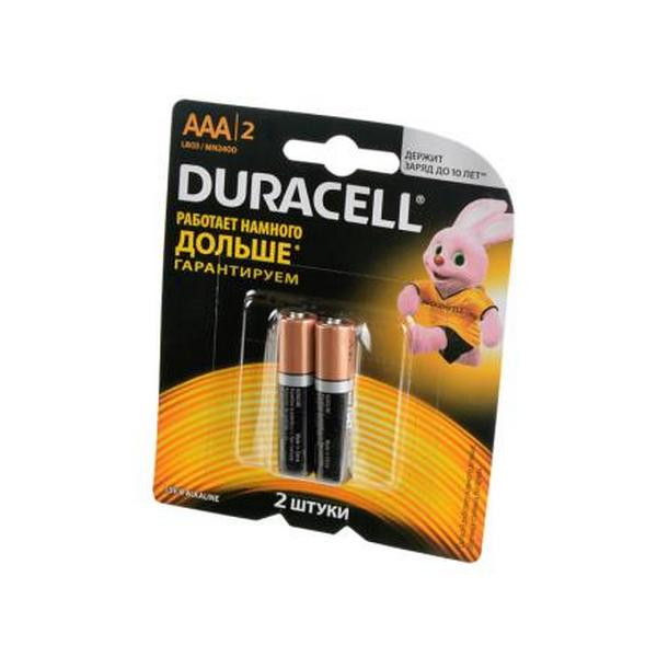 Батарейка DURACELL LR03 BL2 (Комплект 2 шт.)