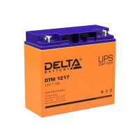 Energon Delta DTM 1217 Аккумуляторная батарея DELTA DTM 1217 (12В / 17Ач, Тип: AGM, Клемма: Болт + гайка Ø 5,5 мм, ДхШхВ: 181х77х167мм (Полная высота: 167мм), срок службы: 6 лет, Гарантия: 1г, вес: 5,6кг)