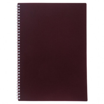 Тетрадь обложка пластик, А4, 80 л., гребень, клетка, HATBER, &quot;VELVET&quot; Бордо, 081564, 80Т4В1гр_01606 