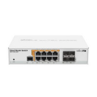 MikroTik CRS112-8P-4S-IN-A1T-SL Коммутатор MikroTik CRS112-8P-4S-IN 8x Gigabit Ethernet Smart Switch with PoE-out, 4x SFP cages, 400MHz CPU, 128MB RAM, desktop case, RouterOS L5*