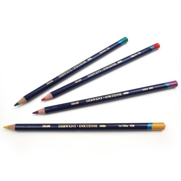 Набор цветных акварельных карандашей Derwent Inktense, с эффектом чернил, 6 цветов (Derwent 0700927)