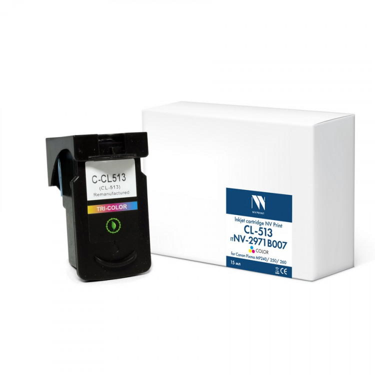 NV Print NVP-2971B007 Струйный картридж CL-513 (NV-2971B007) Color для Canon Pixma MP240 / 250 / 260 (15 мл) совместимый