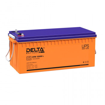 Energon Delta DTM 12200 L Аккумуляторная батарея DELTA DTM 12200 L (12В / 200Ач, Тип: AGM, Клемма: Болт М8, ДхШхВ: 522х238х218мм (Полная высота: 223мм), срок службы: 10-12 лет, Гарантия: 1г, вес: 59кг) 