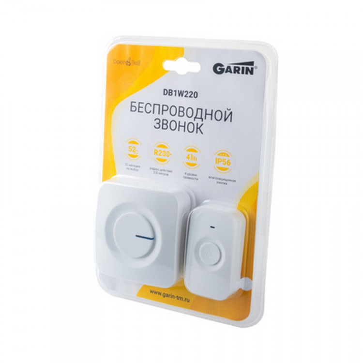 Звонок беспроводной GARIN DoorBell DB1W220 белый BL1