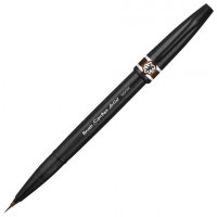 Ручка-кисть PENTEL (Япония) "Brush Sign Pen Artist", линия письма 0,5-5 мм, коричневая, SESF30C-E