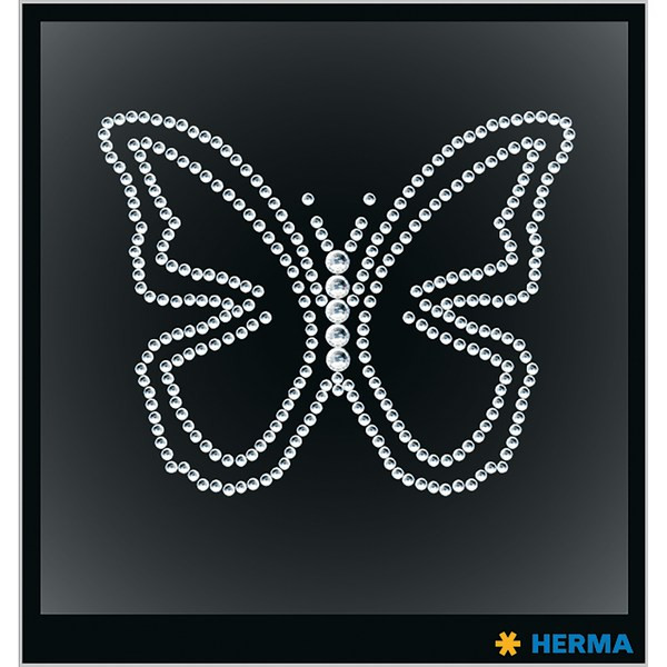 HERMA 15379 НАКЛЕЙКИ CRYSTAL с декоративной вставкой из пластиковой стразы -  бабочка