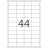 HERMA 4272 Этикетки самоклеющиеся Бумажные А4, 48.3 x 25.4, цвет: Белый, клей: перманентный, для печати на: струйных и лазерных аппаратах, в пачке: 100 листов/4400 этикеток