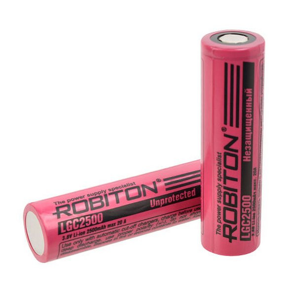Аккумулятор ROBITON LGC2500 20А (18650HE2) без защиты  PK1