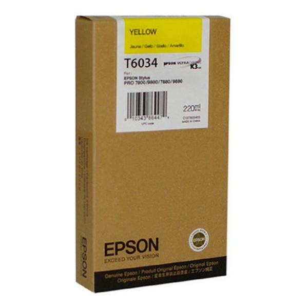 Epson C13T603400 Картридж желтый Epson Stylus Pro 7800, 9800,  7880, 9880 (220 мл)