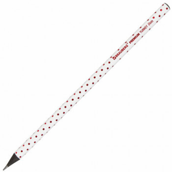 Карандаш чернографитный BRAUBERG PREMIUM TURKEY Dots, круглый, HB, ассорти, 1 шт (BRAUBERG 181563) Цена: за 1 шт.цвет корпуса ассорти, без возможности выбора