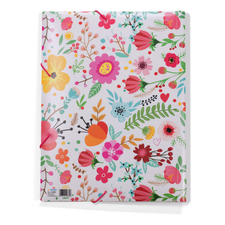 Папка на резинке HERMA Весна А4 пластик мерцание (HERMA 19385)