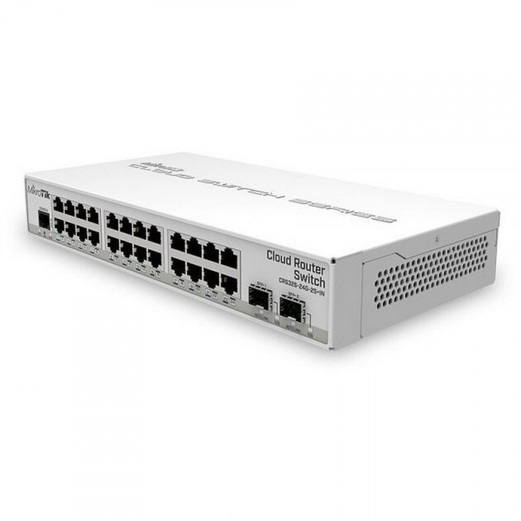 MikroTik CRS326-24G-2S+IN-A1T-SL Коммутатор MikroTik CRS326-24G-2S+IN 24 Gigabit ports, 2 SFP+ cages and a desktop case – server room power for your home* MikroTik CRS326-24G-2S+IN-A1T-SL Коммутатор MikroTik CRS326-24G-2S+IN 24 Gigabit ports, 2 SFP+ cages and a desktop case – server room power for your home*