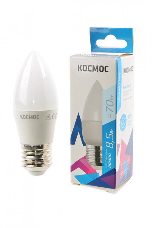 Лампа светодиодная КОСМОС LED8.5wCNE2745 8.5Вт E27 4500K BL1