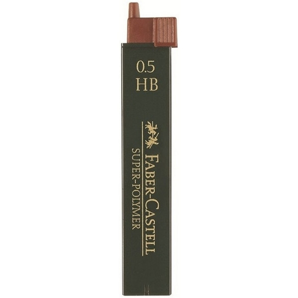 Грифели для карандашей Faber-Castell Super-Polymer 0,5 мм HB 12 шт. (Faber-Castell 120500)