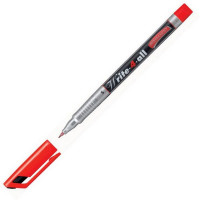 Маркерная ручка нестираемая Stabilo Write-4-All, 0,4 мм. S, красная, перманентная (STABILO 166/40)