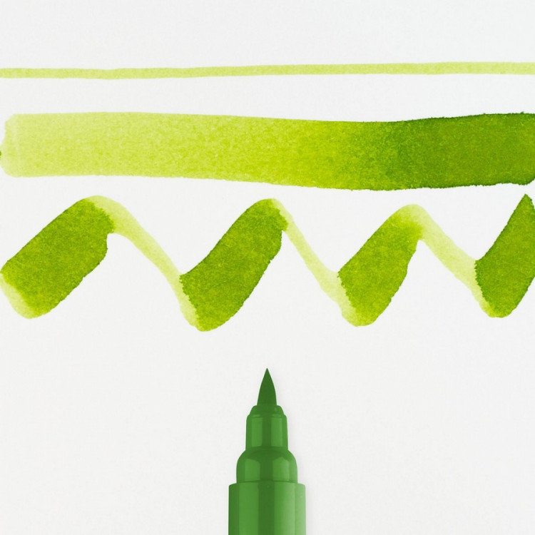 Маркер акварельный Royal Talens Ecoline Brush Pen, художественный, кисть, цвет 657 зеленая бронза (Royal Talens 11506570)