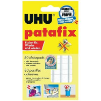 Клеящие подушечки UHU Patafix для временного крепления, многоразовые, белые, 80 шт. (UHU 39125/48810)*
