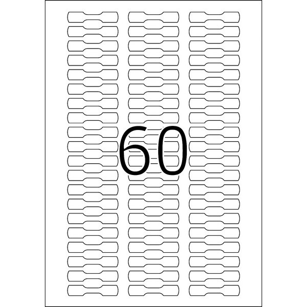 HERMA 5116 (ярлык для маркировки) Этикетки самоклеющиеся Бумажные А4, 49.0 x 10.0, цвет: Белый, клей: перманентный, для печати на: струйных и лазерных аппаратах, в пачке: 25 листов/1500 этикеток
