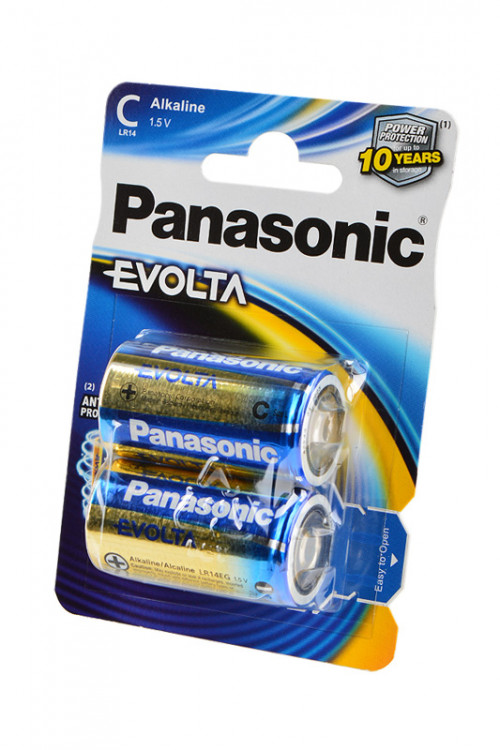 Батарейка Panasonic EVOLTA LR14EGE/2BP LR14 BL2 (Комплект 2 шт.)