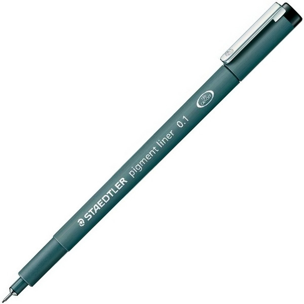 Ручка капиллярная Staedtler Pigment Liner 0.1 мм, черный 308 01-9