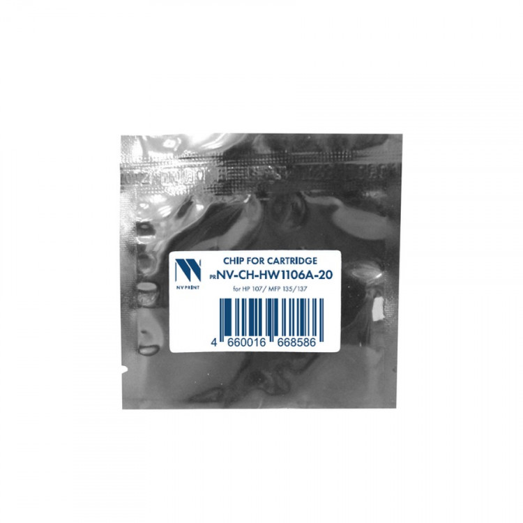 NV Print NVP-CH-HW1106A-20 Чип для картриджа HP W1106A (20шт) для HP 107, MFP 135 / 137 (1K) совместимый