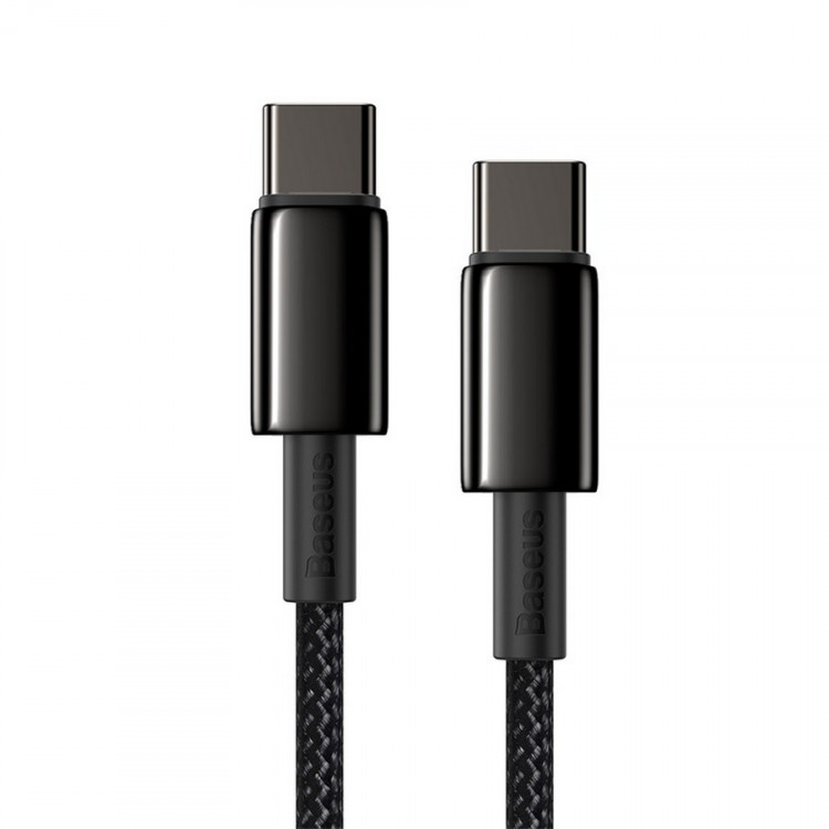 Кабель USB Baseus Tungsten Gold Fast Charging Cable Type-C - Type-C 100W 1м Черный (Baseus CATWJ-01)