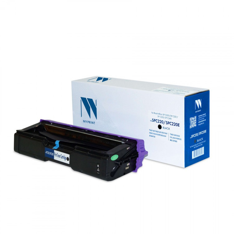 NV Print NVP-SPC220Bk Картридж совместимый NV-SPC220 / SPC220E Black для Ricoh Aficio SP C220 / SP C221 / SP C222 / SP C240 (406052) (2300k)