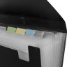 Папка-портфель пластиковая BRAUBERG А4 (332х245х35 мм), 13 отделений, фактура диагональ, черная, 221375